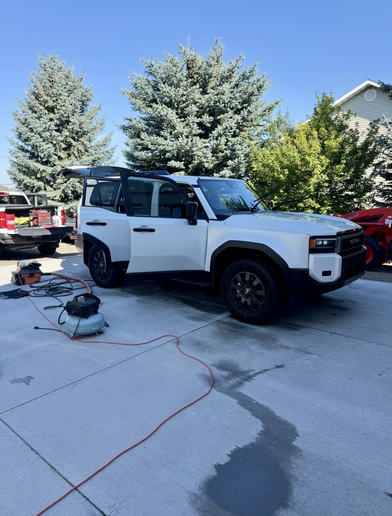 Toyota Land Cruiser being detailed in a customer's driveway in Southeast Idaho